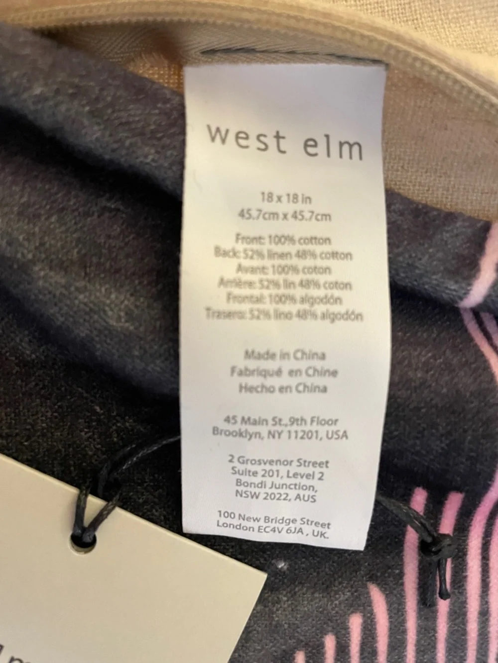 NWT West Elm Modern Mid Century Velvet Accent throw 18”x18” pillow cover